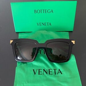 Bottega Veneta Black Square Sunglasses